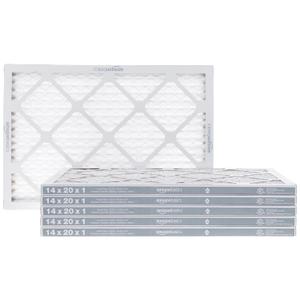 Amazon Basics 14x20x1 Air Filter 6 Pack, MERV 8 AC Furnace Filters (Actual Size: 13.75 x 19.75 x .75)