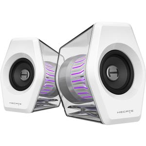 Edifier G2000 Pro 64W Desktop 2.0 Computer Gaming Speakers for PC Laptop Mac Woofer Bluetooth USB 3.5mm AUX Inputs RGB Lights Multimedia Speakers White