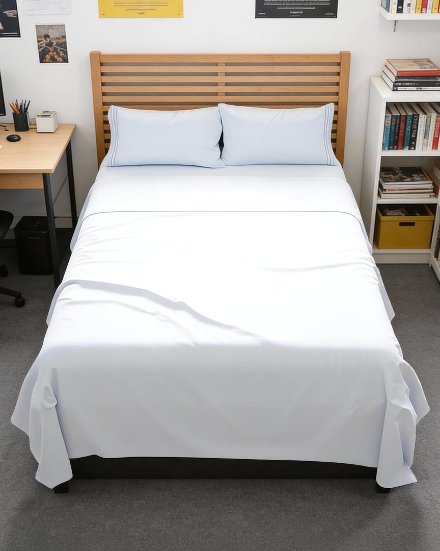 Full XL Bed Sheet - 4 Piece Full XL Bed Sheets Set - Soft, Breathable & Cooling - Hotel Luxury Bedding for Women, Men, Kids, Teens, Boys & Girls - Deep Pockets, Comfy, Fade and Wrinkle Free - White