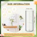 Nuogo 12 Pcs Plastic Clear Cylinder Vase for Home 8 Inch Acrylic Flower Clear Vase Centerpiece for Centerpieces Wedding Party Decorations