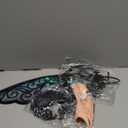 4 Pcs Black Fairy Wings Costume for Adults Women, Gothic Renfaire Accessories Black Antler Crown Elf Ears Fairy Flower Arm Wrap Set, Cosplay Renaissance Goth Wedding Accessory Halloween