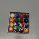 Mini Pool Ball Set,16pcs/Set 0.98Inch Resin Mini Billiard,Small Pool Cue Balls Full Set Mini Pool Table Accessories