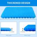 Ergonomic Gel Seat Cushion for Long Sitting, Tailbone and Coccyx Pain Relief, Office Chair Comfort, Wheelchair Pad, Chair Cushion for Back Support, Comfort Wheelchair Seat Cushions (Blue)