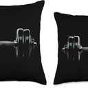 Dumbbell 3D Throw Pillow, Size: 16x16