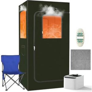 EIFABF Sauna Box, Portable Sauna for Home Outdoor, 600D Cold Resistant and Warm Fabric Portable steam 2.6L,1000W Steamer,Remote Control,Chair, for Warmth as Well,Keep fit,Steam Heating Box.