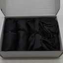 Extra Large Reusable Shower Cap for Men, Women (Black 4 Pack ) Satin Double Layer EVA Waterproof Long Hair Cap (Large (Pack of 4))