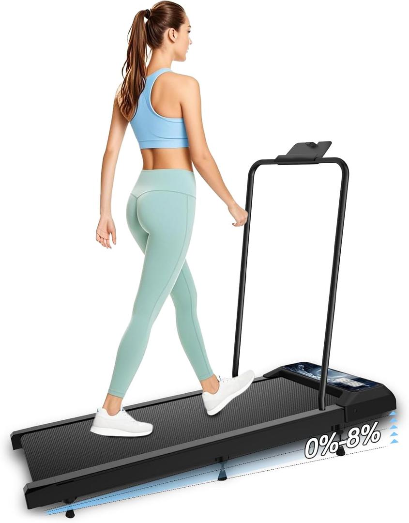 Walking Pad Treadmill, Portable Small Treadmills for Home & Office, 2.5HP Low Noise Treadmill with Remote Control, Compact Design