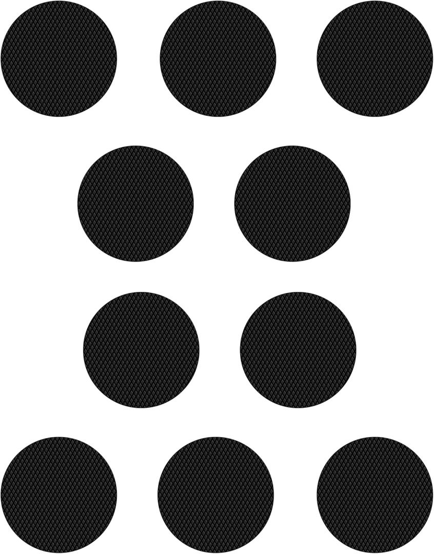 Kahuna Grip Bath and Shower 3" Circles Non-Slip Safety Treads - Black (10 Pack)