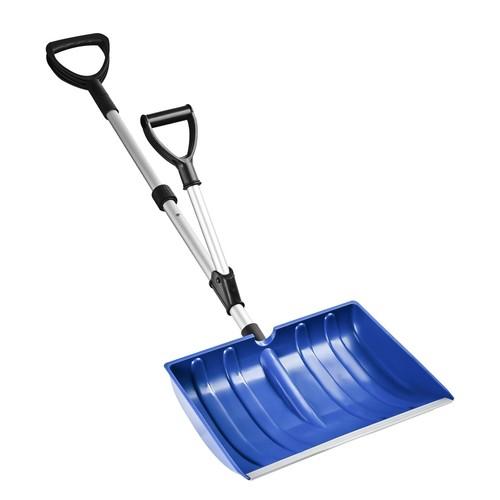 NARUNDREN Ergonomic Snow Shovel for Driveway and Car, 51 Inch Long Heavy Duty Snow Shovels for Snow Removal with Assist Handle, Large Capacity Lightweight Winter Tool for Garage, Camping