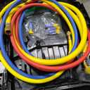 Testo 557s AC Manifold Gauge Set – AC Recharge Kit with 2x testo 115i Pipe Clamp Thermometer, 1x testo 552i Micron Gauge, and 4x Hoses – Set with Bluetooth