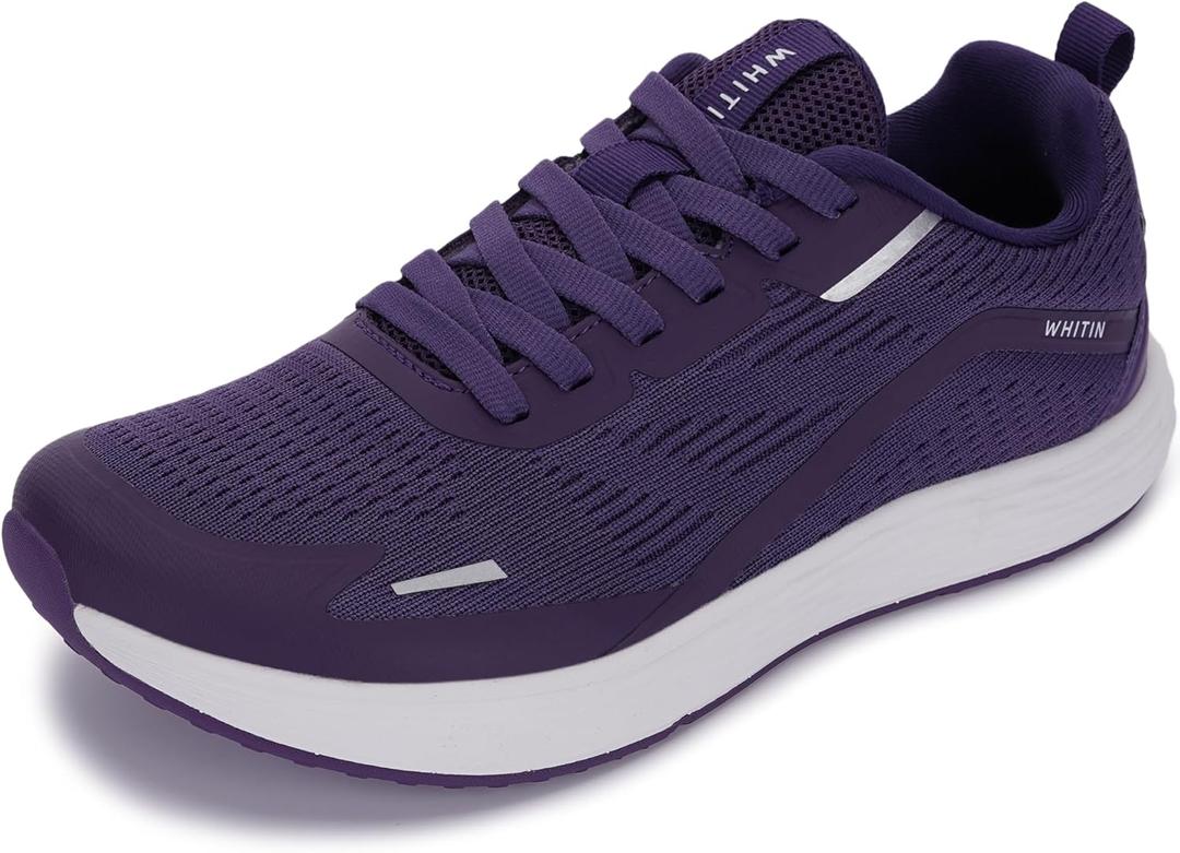 WHITIN Womens Wide Toe Box Road Running Shoes | Zero Drop Width Sneaker (Purple)