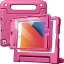 JETech Kids Case for iPad mini 5/4/3/2/1 (7.9-Inch, 2019/2015/2014/2013/2012 Model) with Built-in Screen Protector, Shockproof Full-Body Handle Stand Tablet Protective Cover (Hot Pink)