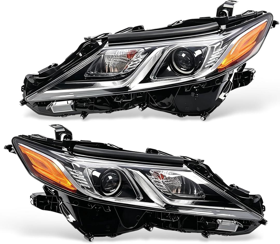 Headlight Compitable with Camry 2018-2024 Headlamp Front Light Driver and Passenger Side TO2502277 TO2503277 TO2502255 TO2503255