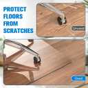 Heavy Duty Crystal Clear Office Chair Mat for Hardwood & Carpet Floors,48'' x 36'' - Upgraded Tri-Fold Transparent Desk Chair Mat for Office Home