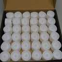 Homemory 72-Pack Novelty Flickering Flameless Tea Lights, 200+Hours Battery Operated, Fake Electric LED Votive Candles for Small Wedding Table Centerpieces, Proposals, Anniversaries (Warm White)