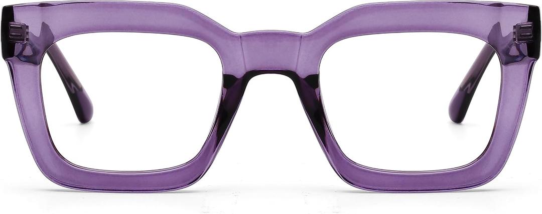AQWANO Stylish Blue Light Reading Glasses Women Men, Fashion Oversized Square Designer Readers Computer Eyeglasses
