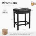 DUMOS 24 Inch Counter Height Bar Stools Set of 2, Kitchen Island, Black