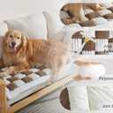 Pet Couch Covers For Sofa, Dog Couch Blanket Washable Non-Slip, Dark Brown
