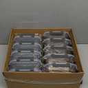 KOMUEE 10 Packs 30 oz Glass Meal Prep Containers,Glass Food Storage Containers with Lids,Airtight Lunch Bento Boxes,Microwave,Freezer and Dishwasher,Gray