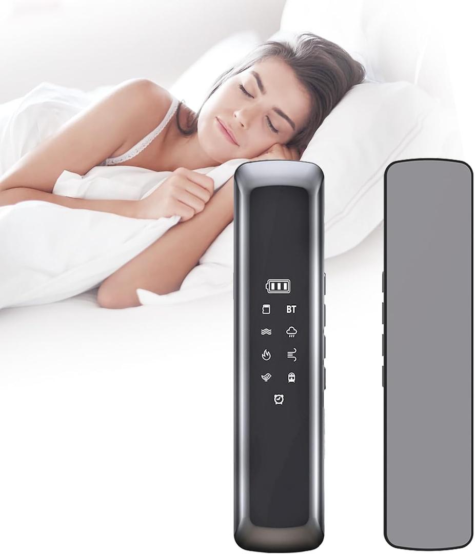 Bone Conduction Under Pillow Speaker Blutooth for Sleeping - Intuitive Glow-Guide, 3 Timers, 6 Soothing Sounds, White Noise Sound Machine for Adult, Kids, Side Sleeper, Podcasts & Audiobooks