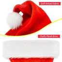 BOSONER Santa Hat: Christmas Hat Adult - Santa Hat for Women and Men - Led Santa Hat (2 Pack)
