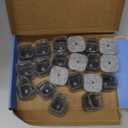 Ansible 24 Pcs Chair Leg Floor Protectors Square, Silicone Felt Furniture Leg Pads Caps Covers for Hardwood Floors (Fit:1-1/16" to 1-5/8") (Clear)