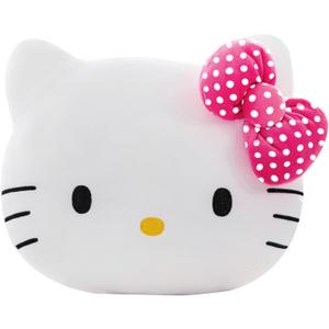 Northwest Hello Kitty Polka Dot Pretty Small Cloud Pillow 12 Inch  Kawaii Plush Stuffed Toy for Kids, Adults, Bedroom & Playroom Decor, Great Gift Idea