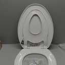 Little2Big Toilet Seat with Built-In Toddler Potty Training Seat, Slow Close, Easy to Install, Made in USA, ELONGATED, White