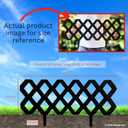 LaLaGreen Garden Edging Border (23x8.5 Inch, 10 Pack) Black Plastic Fence Panels, Landscape Edging for Yard Lawn Patio Pathways Trees, Decorative Flower Bed Borders Outdoor Style Decor