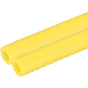 PATIKIL 2 Pcs Pipe Insulation Foam Tube, Heat Preservation Foam Pipe Tubing Covers 3/8" (10mm) ID x 3.3FT x 13/16" OD for Handle Heat Water Pipe Freeze Protection, Yellow