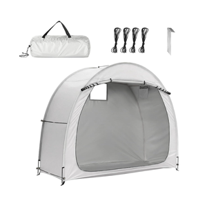 Bike Storage Shed Tent,6.8x2.6FT Outdoor Portable Bicycle Storage Sheds for Bikes,Bike Covers Shelter for Motorcycle,Garden Tools,Lawn Mower (Light Grey)