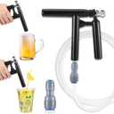 Saillong Beverage Gun Lemonade Dispenser Trigger Pump System Beer Bottle Filler Accessory Kit, Freshly Squeezed Lemonade Stand Supplies, Beverage Gun, 6.6ft Tube and Adapter
