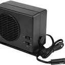 Pissente Portable 300W Car Heater and Fan, 2-in-1 Defroster and Demister for Winter, Cooling Fan for Summer, 12V Plug-In, Universal Fit (Black)