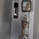 Slim Watch Band Compatible with Apple Watch 41mm 45mm 42mm 44mm 40mm 38mm Metal Stainless Steel Watchband Suitable for iWatch 10/9/8/7/6/5/4/3/2/1/SE Series Women Luxury Strap (Silver and Gold)