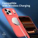 Compatible with iPhone 17 Pro Case, Shockproof Liquid Silicone Protective Phone Case with Soft Anti-Scratch Microfiber Lining Ultra Slim Drop Protection Phone Cover (Peach)