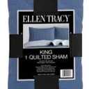 Ellen Tracy™ Quilted Sham 100% Polyester King Denim