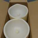 Homemory 6" x 12" Extra Large Outdoor Waterproof Candle with Auto 6-Hour Timer, Ivory Plastic Made, Long Last for Half A Year, Set of 2