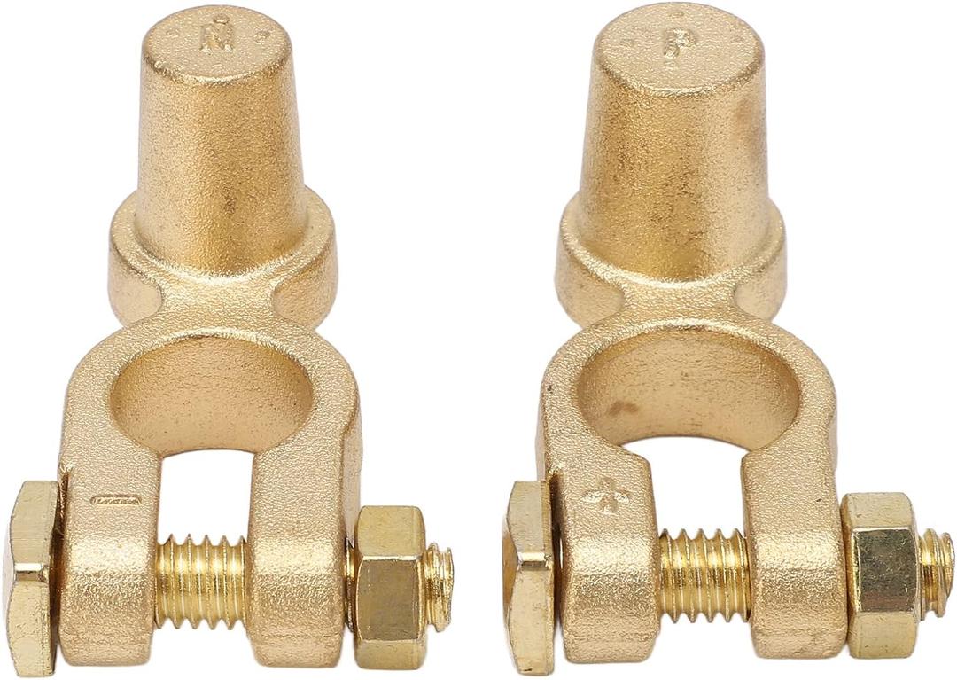 1 Pair SAE to JIS Car Battery Terminal Connector, Car Battery Terminal Clamps, Positive Negative Top Post Quick Release Disconnect Car Battery Cable Terminal for Auto