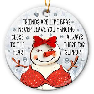 Friendship Christmas Ornaments 2025, Funny Friends Gifts for Hanging Christmas Decorations, Cute Friendship Ornaments for Women, Sisters, Double Sided Ceramic Ornament, Bestie Gifts (17)