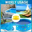 Capoda 3 Pcs Pool Pillows for Above Ground Pools 4 x 4 ft Winter Pillow Ultra Thick & Cold-Resistant 0.2 mm PVC Air Pillow for Winterizing Rope Included(Yellow,Square)