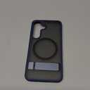 for Samsung Galaxy S25 Case with MagSafe [Invisible Kickstand] [Charge While Standing] [Military Shockproof] Translucent Matte Soft Silicone Bumper for S25 Phone Case Slim, Blue