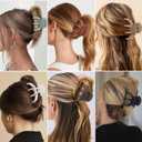 2 x Hair Clips for Women 3.5 Inch Medium Hair Claw Clips for Girls Thin Thick Hair Matte Banana Jaw Clips Hair Accessories for Women (Basic)