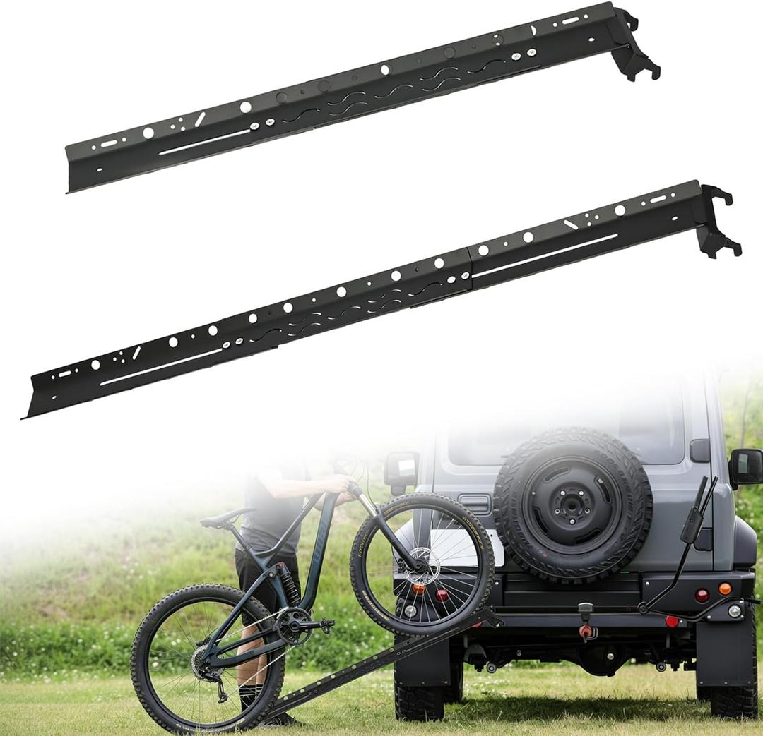 Extendable Bike Rack Ramp Heavy Duty 54'' Loading Ramp for Piston Pro/Pro X Rack, Fit for YE/RL Ebike Rack and CC Bicycle Racks, Compatible with Hitch-Mount Bike Rack Truck Trailer Tailgate
