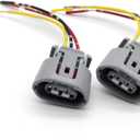 2 PCS 3 Wires Alternator Regulator Harness, Lead Wire Alternator Pigtail, 3 Wires Regulator Plug Replacement, Compatible with Lexus, Nissan, Subaru, Saab, Suzuki, Jaguar, Mitsubishi (Gray)