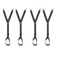 NYPRIC 2-Pairs Adjustable Elastic Shirt Stays Y/Stirrup Style Anti-Slip Locking Clamps for Men Women