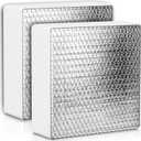 SIKADEER RV Vent Insulator 14″x14″x3″, 2 Piece Universal RV Skylight Cover with Reflective Surface, Skylight Shade Energy Savings Sunroof Fits for 14 Inch X 14 Inch RV/Camper Vents