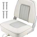 NovelBee Low Back Folding Boat Seat,Fold-Down Fishing Boat Seat with Tie-down Strap and Stainless Steel Screws
