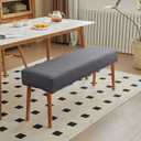 Genina Stretch Dining Bench Covers, Waterproof Stretch Jacquard Bench Seat Protector Cover, Rectangular Bench Cover for bedrooms, Living Rooms, Kitchens, Removable, Washable