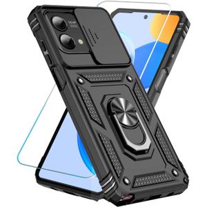 SunStory Phone Case for Motorola Moto G Stylus 5G 2023 Case with HD Screen Protector & Slide Camera Cover & Kickstand, [Military-Grade] Phone Case for Moto G Stylus 5G 2023 (Black)