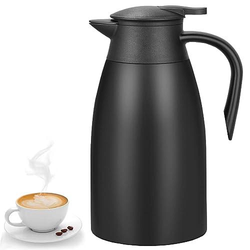 70 oz Thermal Coffee Carafe Stainless Steel, Insulated Coffee Carafe - Double Walled Vacuum Coffee Thermos Water Beverage Dispenser for Keeping12 Hour Hot/24 Hour Cold Water, Thermal carafe (Blake)